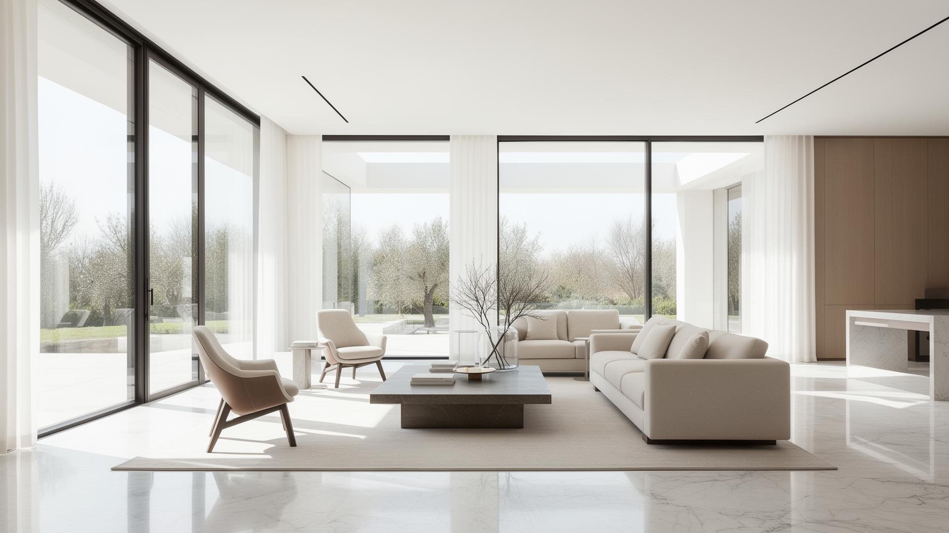 A sunlit luxury residence prepared for arrival